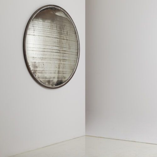 vintage convex railway mirror