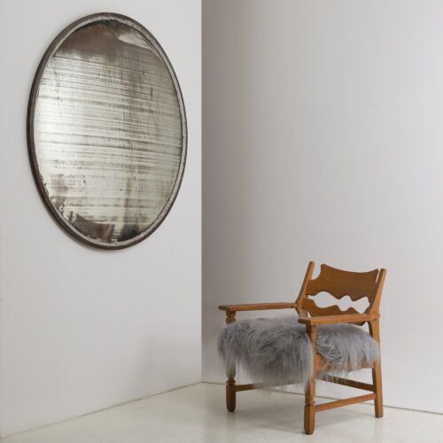 vintage convex railway mirror