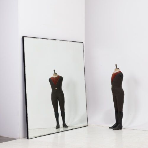 Albi 150 large square mirror with aged glass