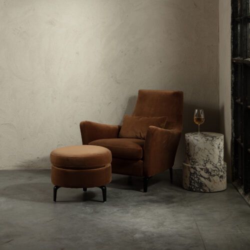 bespoke armchair made for a London hotel chain - hospitality and commercial interior furniture and lighting