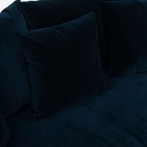 Nia sofa blue velvet traditional skirt sofa