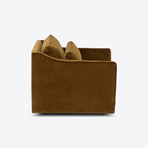 swivel armchair in soft velvet