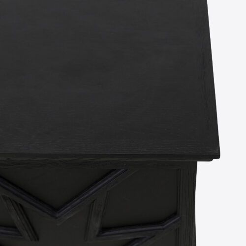 Percival sideboard inspired by 17th 18th century antique coffer in ebonised black oak