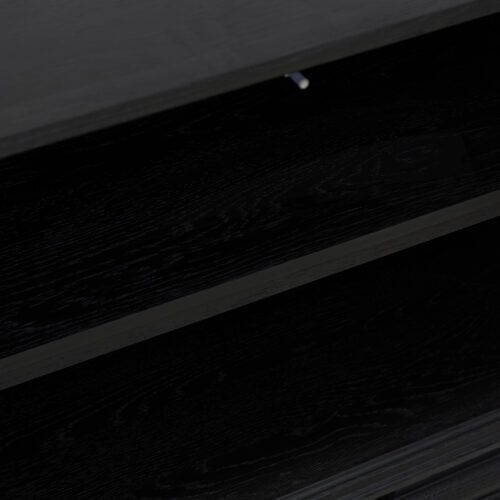 Percival sideboard inspired by 17th 18th century antique coffer in ebonised black oak