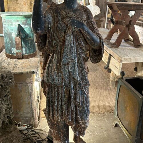 Beautiful cast iron 19th century statue
